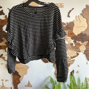 Akira Striped Cropped Sweater